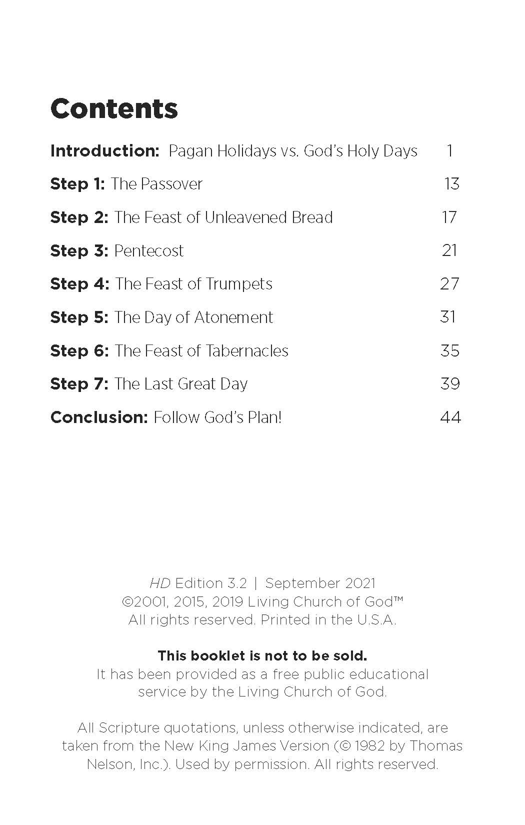 The Holy Days: God’s Master Plan